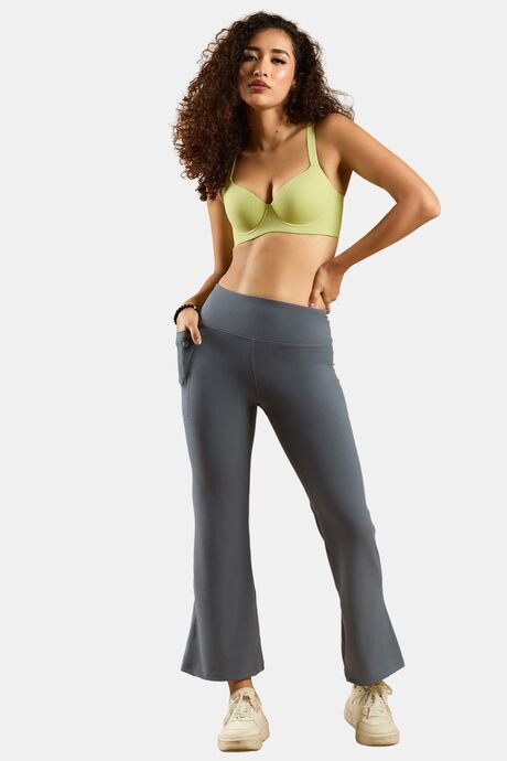 Soie Padded Regular Wired Full Coverage T-Shirt Bra - Shadow Lime — image 4